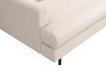 Menard Compact 3-seters Høyrevendt L-formet Divansofa i Stoff - Beige - Møbler - Sofaer - Sofaer med sjeselong - 3 seters sofa med divan