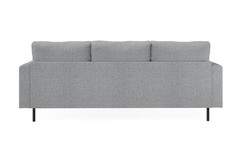 Menard Compact 3-seters Høyrevendt L-formet Divansofa i Stoff - Grå - Møbler - Sofaer - Sofaer med sjeselong - 3 seters sofa med divan
