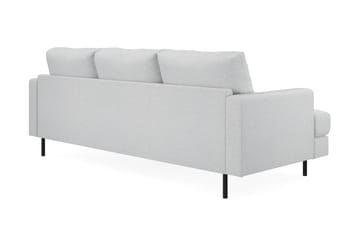 Menard Compact 3-seters Høyrevendt L-formet Divansofa i Stoff - Lys grå - Møbler - Sofaer - Sofaer med sjeselong - 3 seters sofa med divan