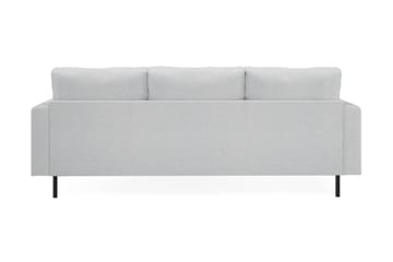 Menard Compact 3-seters Høyrevendt L-formet Divansofa i Stoff - Lys grå - Møbler - Sofaer - Sofaer med sjeselong - 3 seters sofa med divan