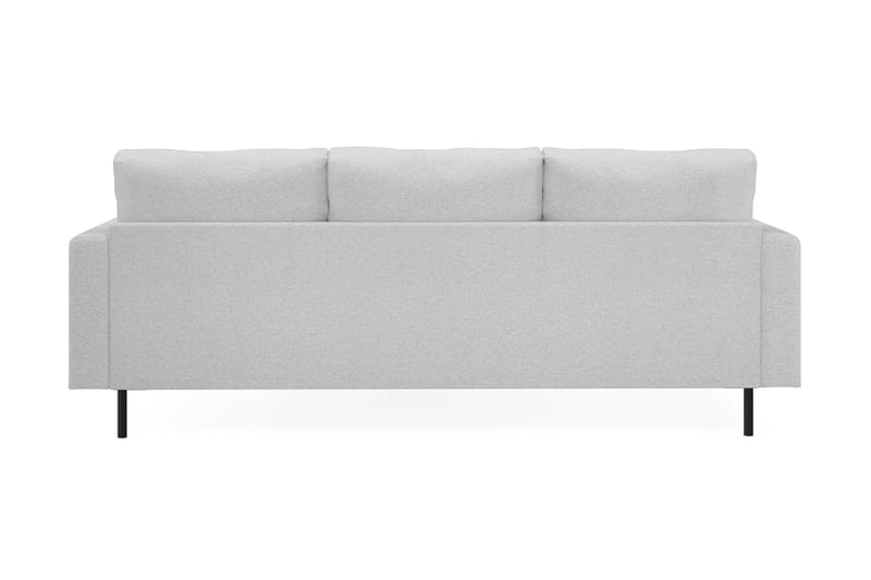 Menard Compact 3-seters Høyrevendt L-formet Divansofa i Stoff - Lys grå - Møbler - Sofaer - Sofaer med sjeselong - 3 seters sofa med divan
