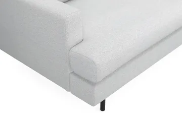 Menard Compact 3-seters Høyrevendt L-formet Divansofa i Stoff - Lys grå - Møbler - Sofaer - Sofaer med sjeselong - 3 seters sofa med divan