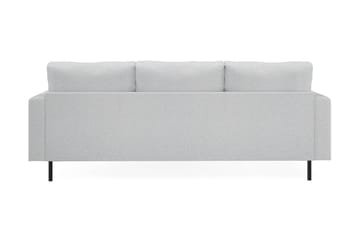 Menard Compact 3-seters Høyrevendt L-formet Divansofa i Stoff - Lys grå - Møbler - Sofaer - Sofaer med sjeselong - 3 seters sofa med divan