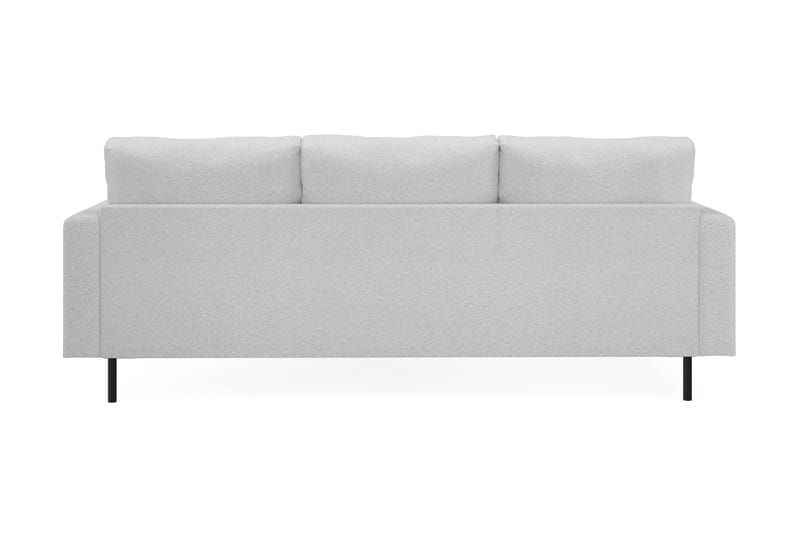 Menard Compact 3-seters Høyrevendt L-formet Divansofa i Stoff - Lys grå - Møbler - Sofaer - Sofaer med sjeselong - 3 seters sofa med divan