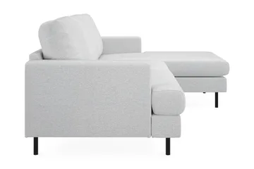 Menard Compact 3-seters Høyrevendt L-formet Divansofa i Stoff - Lys grå - Møbler - Sofaer - Sofaer med sjeselong - 3 seters sofa med divan