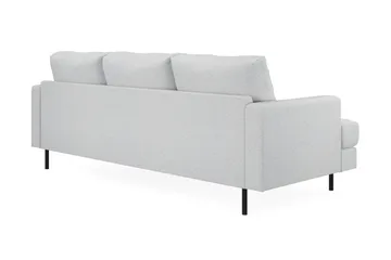 Menard Compact 3-seters Høyrevendt L-formet Divansofa i Stoff - Lys grå - Møbler - Sofaer - Sofaer med sjeselong - 3 seters sofa med divan