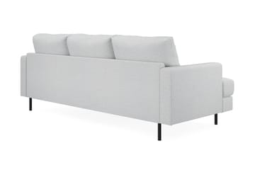Menard Compact 3-seters Høyrevendt L-formet Divansofa i Stoff - Lys grå - Møbler - Sofaer - Sofaer med sjeselong - 3 seters sofa med divan
