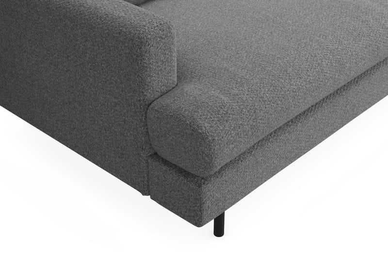 Menard Compact 3-seters Høyrevendt L-formet Divansofa i Stoff - Mørk grå - Møbler - Sofaer - Sofaer med sjeselong - 3 seters sofa med divan