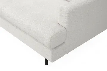 Menard Compact 3-seters Venstrevendt L-formet Divansofa i Bouclé - Hvit - Møbler - Sofaer - Sofaer med sjeselong - 3 seters sofa med divan