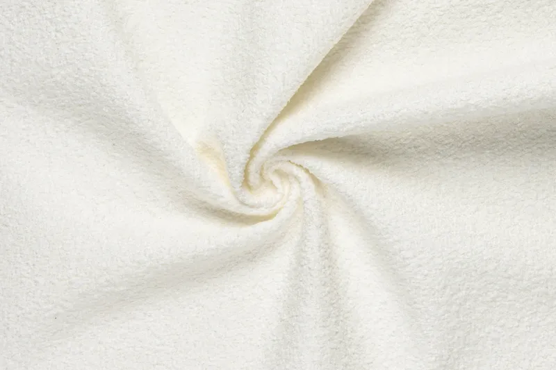 Menard Compact 3-seters Venstrevendt L-formet Divansofa i Bouclé - Hvit - Møbler - Sofaer - Sofaer med sjeselong - 3 seters sofa med divan