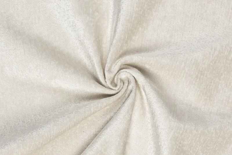 Menard Compact 3-seters Venstrevendt L-formet Divansofa i Fløyel - Kremhvit - Møbler - Sofaer - Sofaer med sjeselong - 3 seters sofa med divan