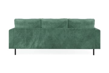 Menard Compact 3-seters Venstrevendt L-formet Divansofa i Fløyel - Mørk grønn - Møbler - Sofaer - Sofaer med sjeselong - 3 seters sofa med divan