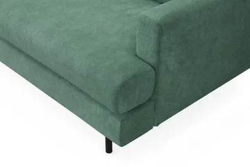 Menard Compact 3-seters Venstrevendt L-formet Divansofa i Fløyel - Mørk grønn - Møbler - Sofaer - Sofaer med sjeselong - 3 seters sofa med divan