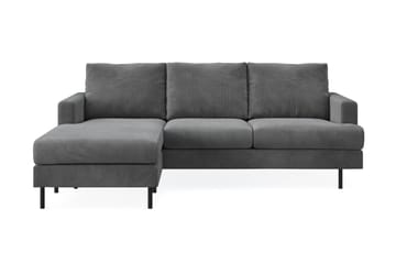 Menard Compact 3-seters Venstrevendt L-formet Divansofa i Manchester - Grå - Møbler - Sofaer - Sofaer med sjeselong - 3 seters sofa med divan