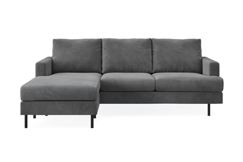 Menard Compact 3-seters Venstrevendt L-formet Divansofa i Manchester - Grå - Møbler - Sofaer - Sofaer med sjeselong - 3 seters sofa med divan