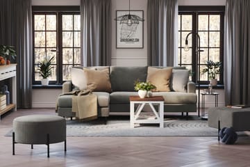 Menard Compact 3-seters Venstrevendt L-formet Divansofa i Manchester - Grå - Møbler - Sofaer - Sofaer med sjeselong - 3 seters sofa med divan