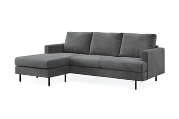 Menard Compact 3-seters Venstrevendt L-formet Divansofa i Manchester - Grå - Møbler - Sofaer - Sofaer med sjeselong - 3 seters sofa med divan