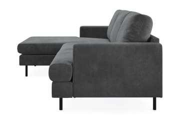 Menard Compact 3-seters Venstrevendt L-formet Divansofa i Manchester - Grå - Møbler - Sofaer - Sofaer med sjeselong - 3 seters sofa med divan