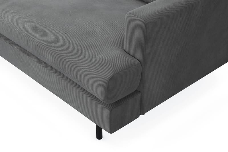 Menard Compact 3-seters Venstrevendt L-formet Divansofa i Manchester - Grå - Møbler - Sofaer - Sofaer med sjeselong - 3 seters sofa med divan