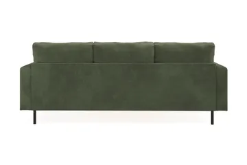 Menard Compact 3-seters Venstrevendt L-formet Divansofa i Manchester - Grønn - Møbler - Sofaer - Sofaer med sjeselong - 3 seters sofa med divan
