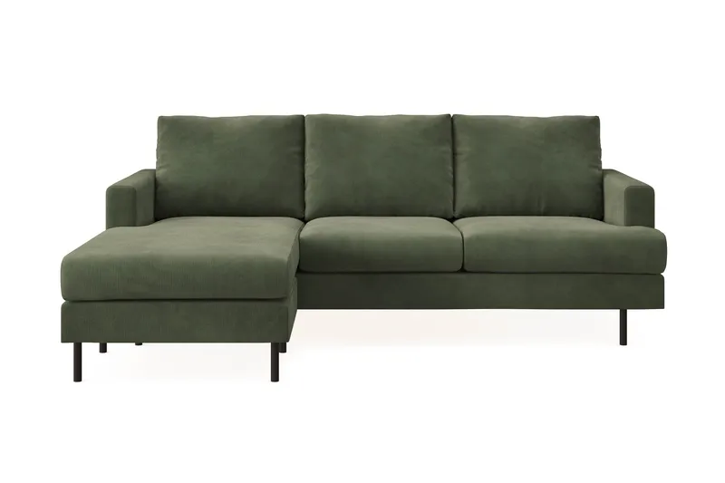 Menard Compact 3-seters Venstrevendt L-formet Divansofa i Manchester, Grønn