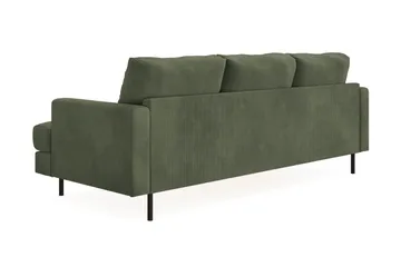 Menard Compact 3-seters Venstrevendt L-formet Divansofa i Manchester - Grønn - Møbler - Sofaer - Sofaer med sjeselong - 3 seters sofa med divan