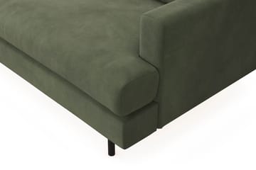 Menard Compact 3-seters Venstrevendt L-formet Divansofa i Manchester - Grønn - Møbler - Sofaer - Sofaer med sjeselong - 3 seters sofa med divan