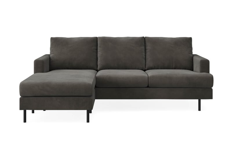Menard Compact 3-seters Venstrevendt L-formet Divansofa i Manchester - Mørk grå - Møbler - Sofaer - Sofaer med sjeselong - 3 seters sofa med divan