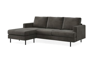Menard Compact 3-seters Venstrevendt L-formet Divansofa i Manchester - Mørk grå - Møbler - Sofaer - Sofaer med sjeselong - 3 seters sofa med divan