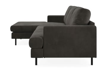 Menard Compact 3-seters Venstrevendt L-formet Divansofa i Manchester - Mørk grå - Møbler - Sofaer - Sofaer med sjeselong - 3 seters sofa med divan