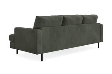 Menard Compact 3-seters Venstrevendt L-formet Divansofa i Manchester - Mørk grønn - Møbler - Sofaer - Sofaer med sjeselong - 3 seters sofa med divan