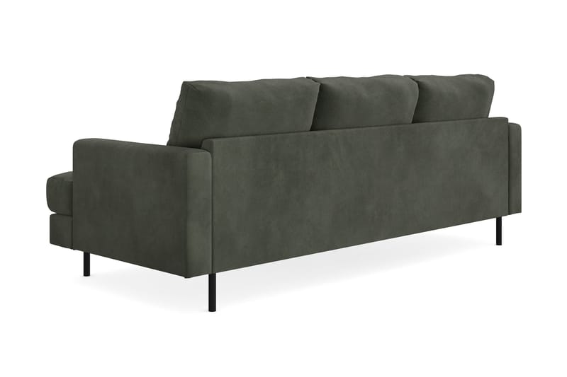 Menard Compact 3-seters Venstrevendt L-formet Divansofa i Manchester - Mørk grønn - Møbler - Sofaer - Sofaer med sjeselong - 3 seters sofa med divan