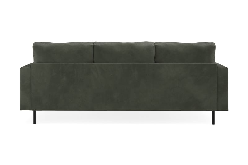Menard Compact 3-seters Venstrevendt L-formet Divansofa i Manchester - Mørk grønn - Møbler - Sofaer - Sofaer med sjeselong - 3 seters sofa med divan