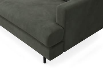 Menard Compact 3-seters Venstrevendt L-formet Divansofa i Manchester - Mørk grønn - Møbler - Sofaer - Sofaer med sjeselong - 3 seters sofa med divan
