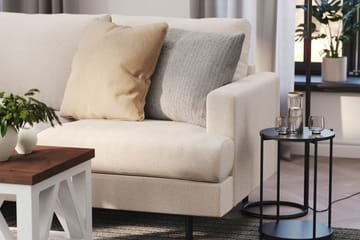 Menard Compact 3-seters Venstrevendt L-formet Divansofa i Stoff - Beige - Møbler - Sofaer - Sofaer med sjeselong - 3 seters sofa med divan