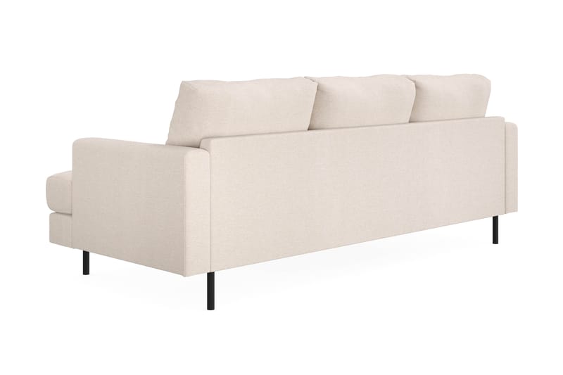 Menard Compact 3-seters Venstrevendt L-formet Divansofa i Stoff - Beige - Møbler - Sofaer - Sofaer med sjeselong - 3 seters sofa med divan