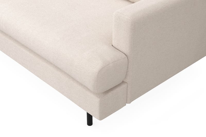 Menard Compact 3-seters Venstrevendt L-formet Divansofa i Stoff - Beige - Møbler - Sofaer - Sofaer med sjeselong - 3 seters sofa med divan