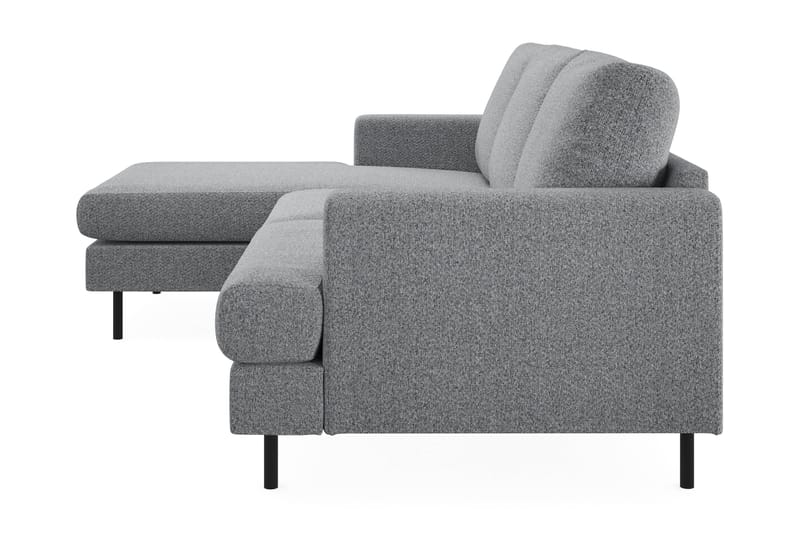 Menard Compact 3-seters Venstrevendt L-formet Divansofa i Stoff - Grå - Møbler - Sofaer - Sofaer med sjeselong - 3 seters sofa med divan