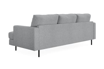 Menard Compact 3-seters Venstrevendt L-formet Divansofa i Stoff - Grå - Møbler - Sofaer - Sofaer med sjeselong - 3 seters sofa med divan