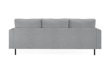 Menard Compact 3-seters Venstrevendt L-formet Divansofa i Stoff - Grå - Møbler - Sofaer - Sofaer med sjeselong - 3 seters sofa med divan