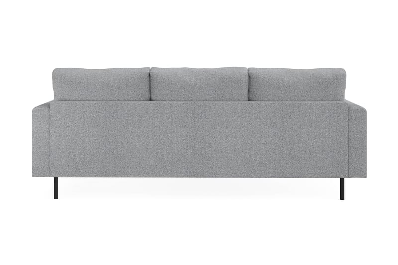 Menard Compact 3-seters Venstrevendt L-formet Divansofa i Stoff - Grå - Møbler - Sofaer - Sofaer med sjeselong - 3 seters sofa med divan