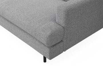 Menard Compact 3-seters Venstrevendt L-formet Divansofa i Stoff - Grå - Møbler - Sofaer - Sofaer med sjeselong - 3 seters sofa med divan