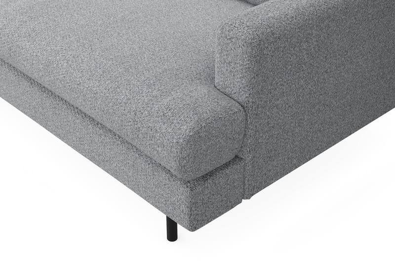 Menard Compact 3-seters Venstrevendt L-formet Divansofa i Stoff - Grå - Møbler - Sofaer - Sofaer med sjeselong - 3 seters sofa med divan