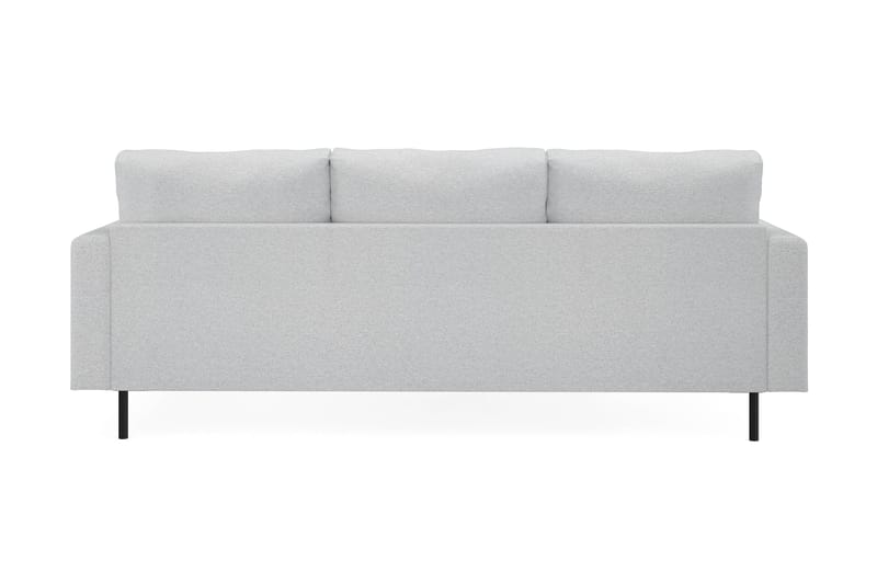 Menard Compact 3-seters Venstrevendt L-formet Divansofa i Stoff - Lys grå - Møbler - Sofaer - Sofaer med sjeselong - 3 seters sofa med divan