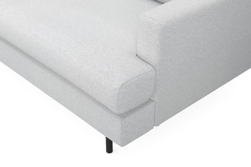 Menard Compact 3-seters Venstrevendt L-formet Divansofa i Stoff - Lys grå - Møbler - Sofaer - Sofaer med sjeselong - 3 seters sofa med divan