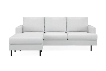 Menard Compact 3-seters Venstrevendt L-formet Divansofa i Stoff - Lys grå - Møbler - Sofaer - Sofaer med sjeselong - 3 seters sofa med divan