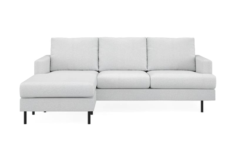 Menard Compact 3-seters Venstrevendt L-formet Divansofa i Stoff - Lys grå - Møbler - Sofaer - Sofaer med sjeselong - 3 seters sofa med divan