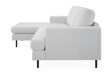 Menard Compact 3-seters Venstrevendt L-formet Divansofa i Stoff - Lys grå - Møbler - Sofaer - Sofaer med sjeselong - 3 seters sofa med divan