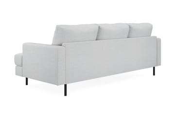 Menard Compact 3-seters Venstrevendt L-formet Divansofa i Stoff - Lys grå - Møbler - Sofaer - Sofaer med sjeselong - 3 seters sofa med divan