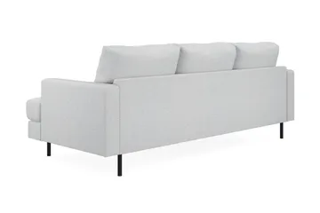 Menard Compact 3-seters Venstrevendt L-formet Divansofa i Stoff - Lys grå - Møbler - Sofaer - Sofaer med sjeselong - 3 seters sofa med divan